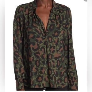 NWT Zadig & Voltaire Tink Leopard Print Blouse